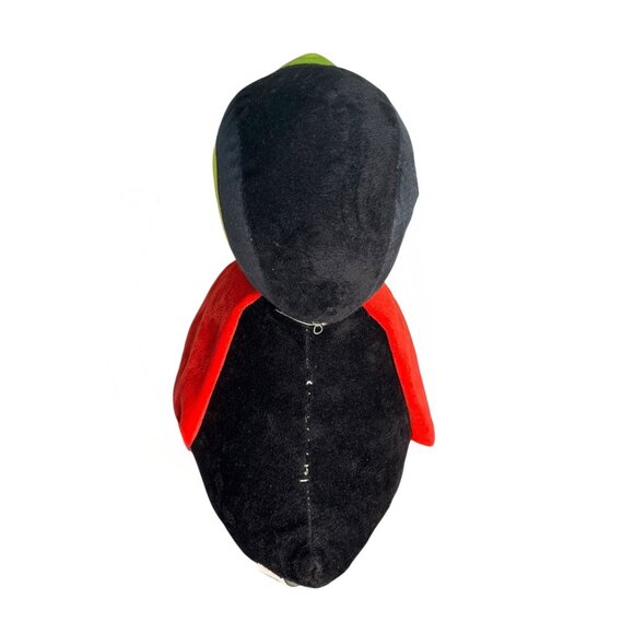 Toucan Shaped Plush Toy 11" Black Yellow Red Green Soft Fabric Stuffed Animal - Picture 4 of 9